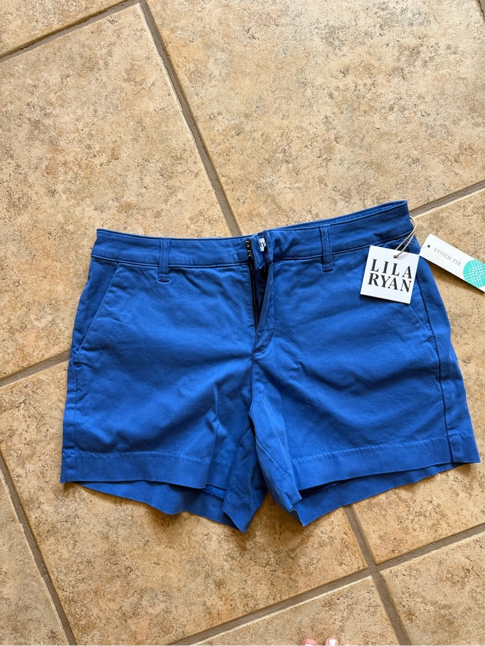 LILA RYAN Cobalt Blue Women's Cotton Blend Shorts
